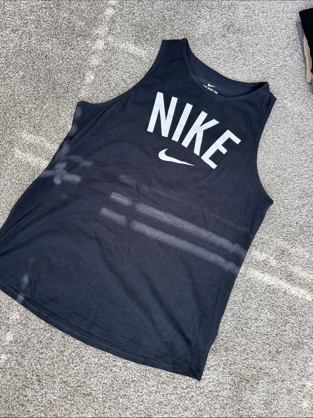 Nike Women’s Black Tank with White Logo